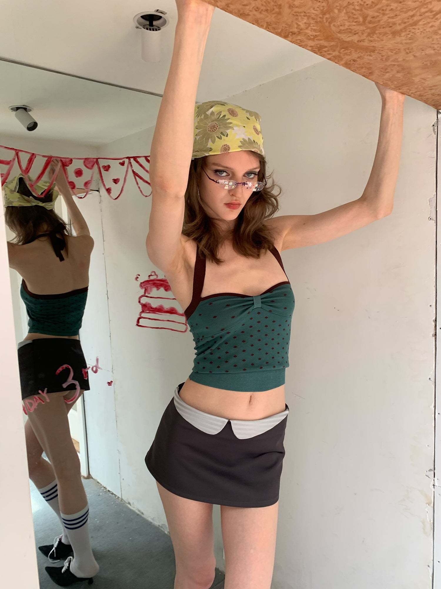 [A00834]Playful Retro Polka Dot Camisole