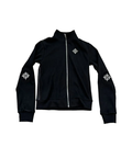 Metal Tag Slim Stand Collar Jacket