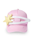 Star Hair Clip Baseball Cap - Pink