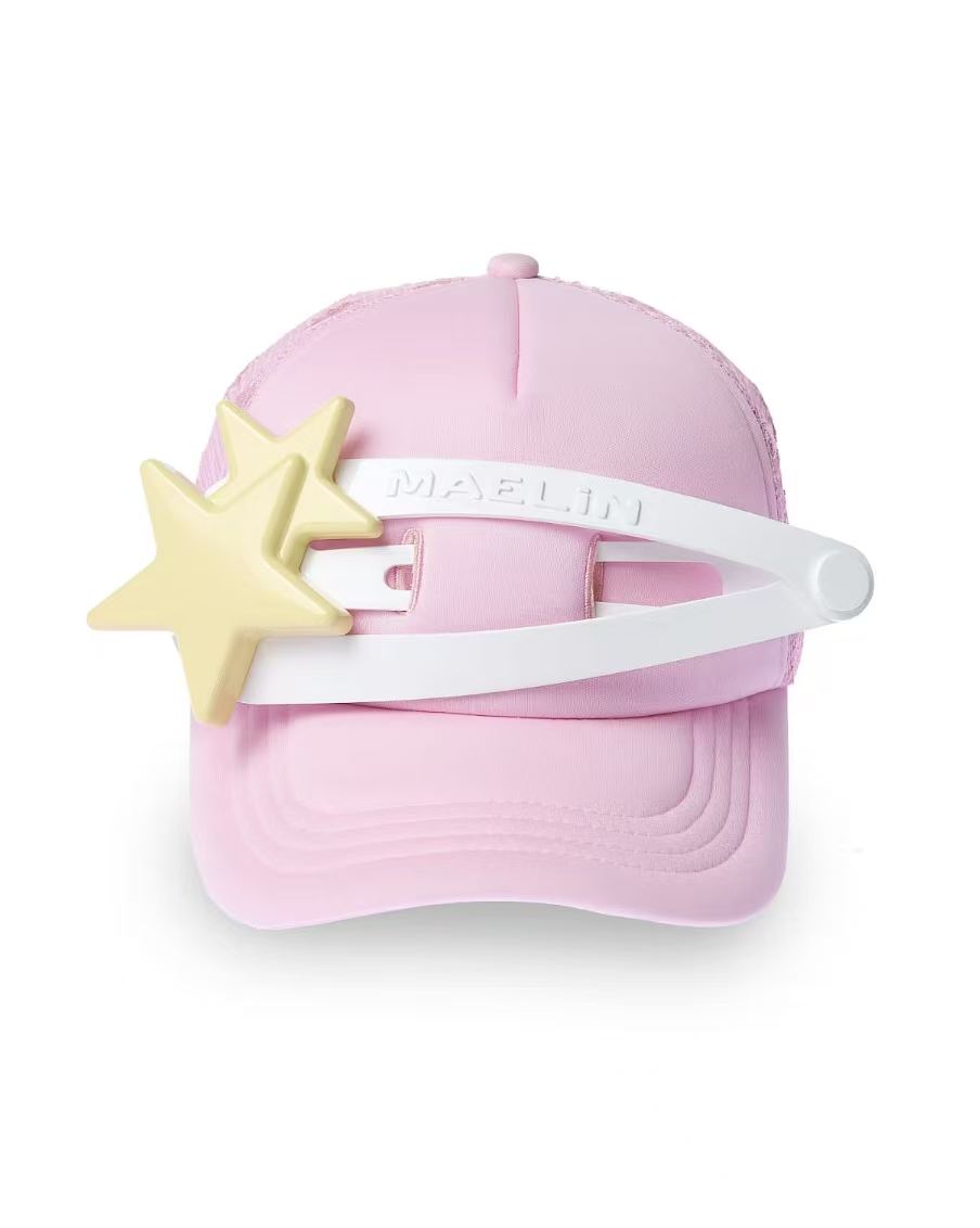 Star Hair Clip Baseball Cap - Pink