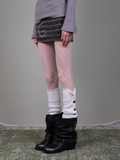 Polka Dot Tights & White Leg Warmers Set - Vintage Coquette Art School Style