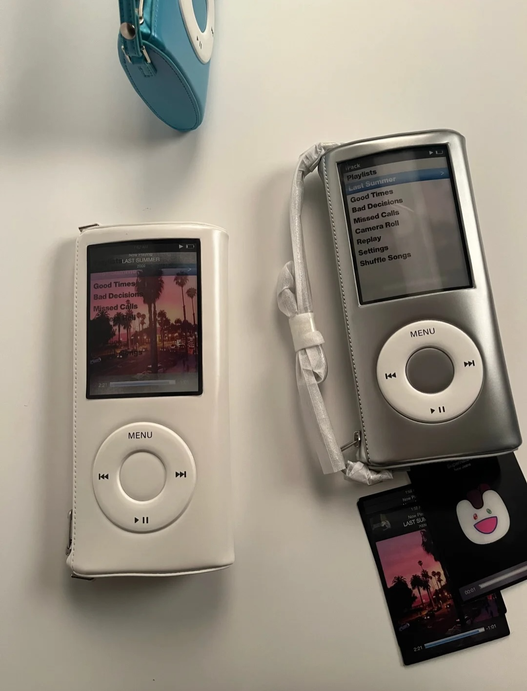 Retro iPod MP3-Musikplayer-Umhängetasche – Silber
