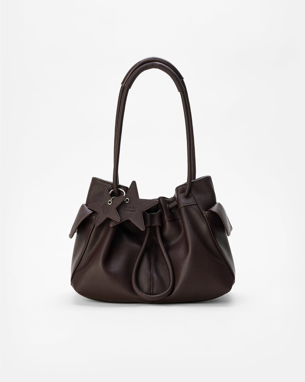 Cozy Drawstring Bag chestnut small detail image