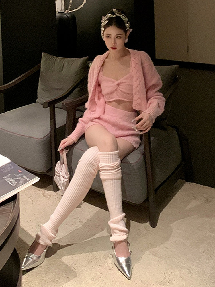 Self-Tie Strap Over-Knee Leg Warmers
