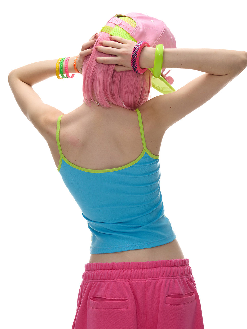 NORGIRA Blind Girl Cyan Striped Tank