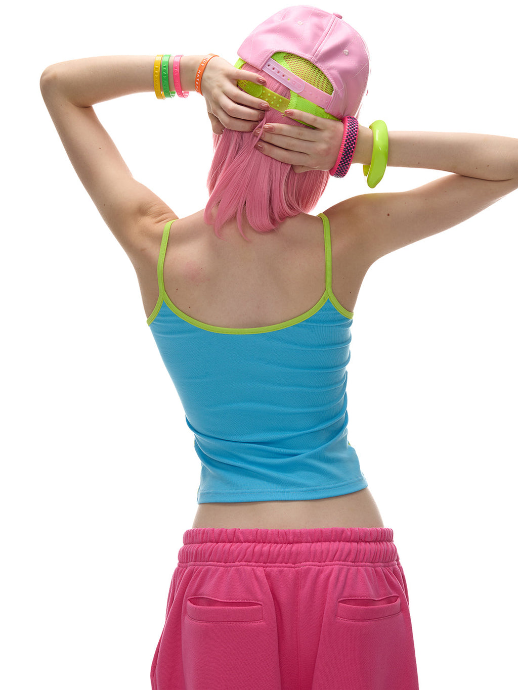 NORGIRA Blind Girl Cyan Striped Tank