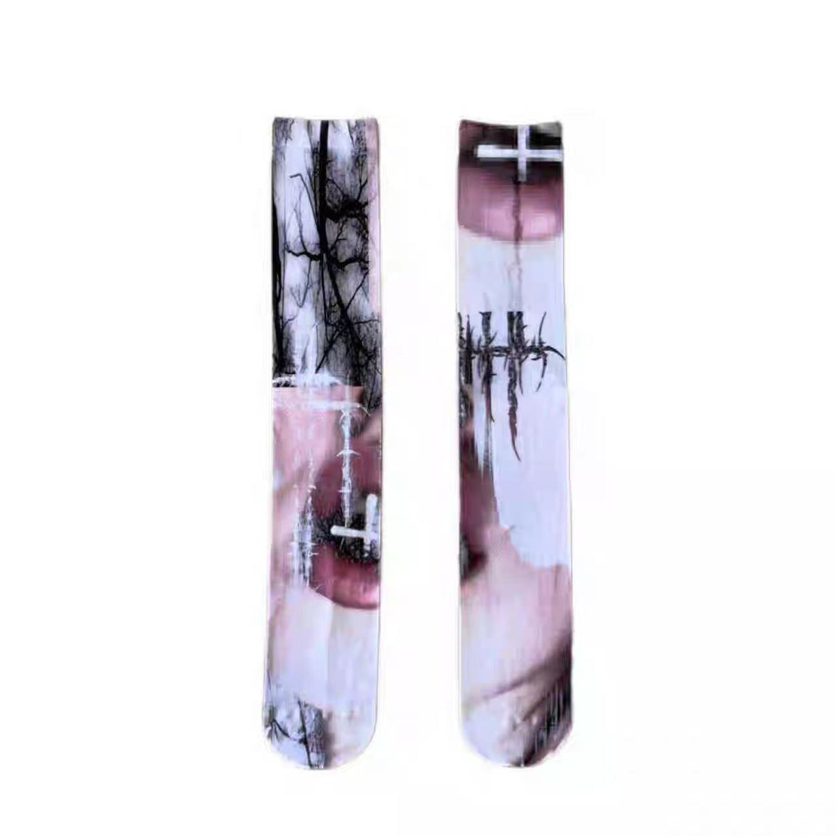 ACID VISION Velvet Knee-High Socks