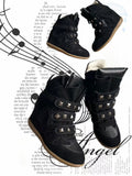 Shadow Rivet High-Top Wedge Boots