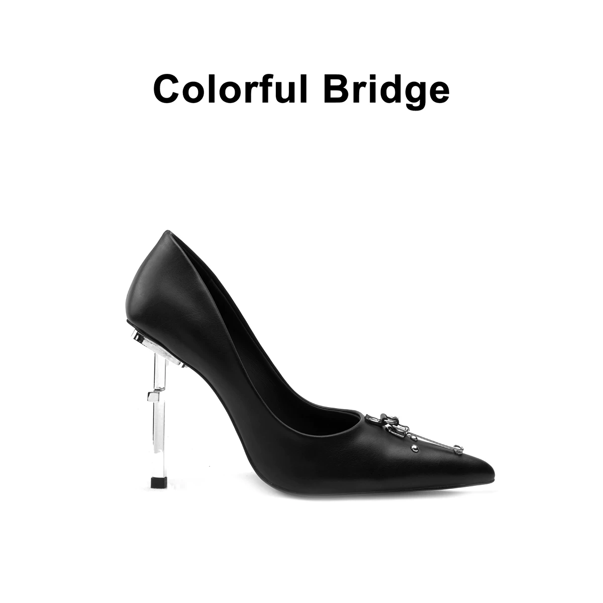 White Gothic Cross Heels