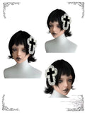 Gothic Cross Hair Clips