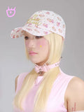 BABY BOW PRINT OVERSIZED BASEBALL CAP