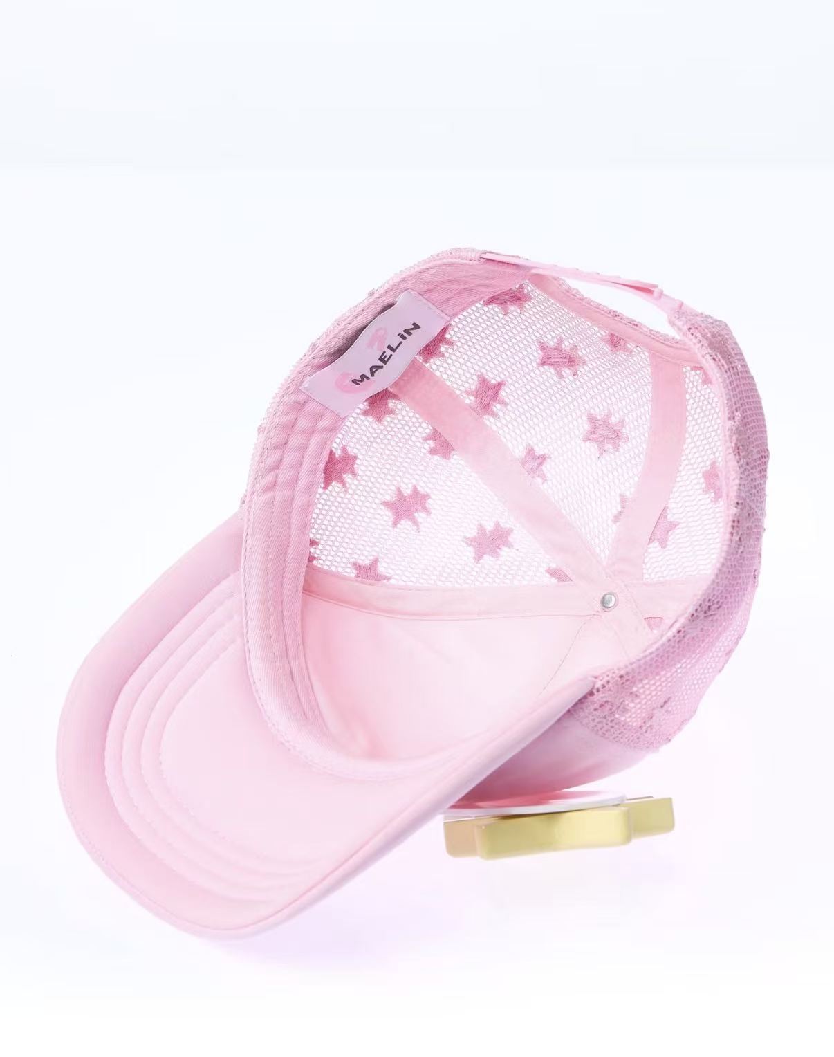 Star Hair Clip Baseball Cap - Pink