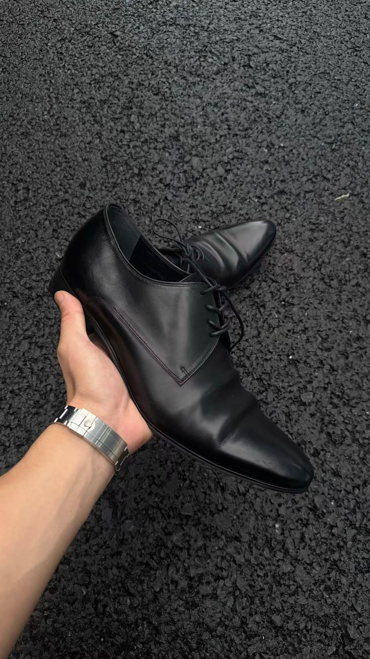 Lace-Up Pointed Derby Shoes