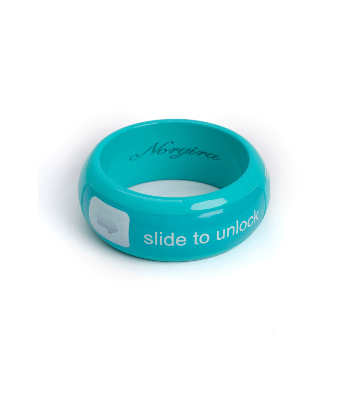NORGIRA Slide to Unlock Neon Resin Wide Bangle