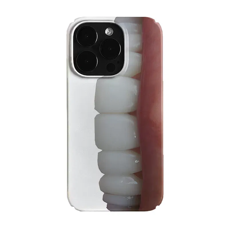 Realistic Bite Mark Teeth Print Phone Case - Design B