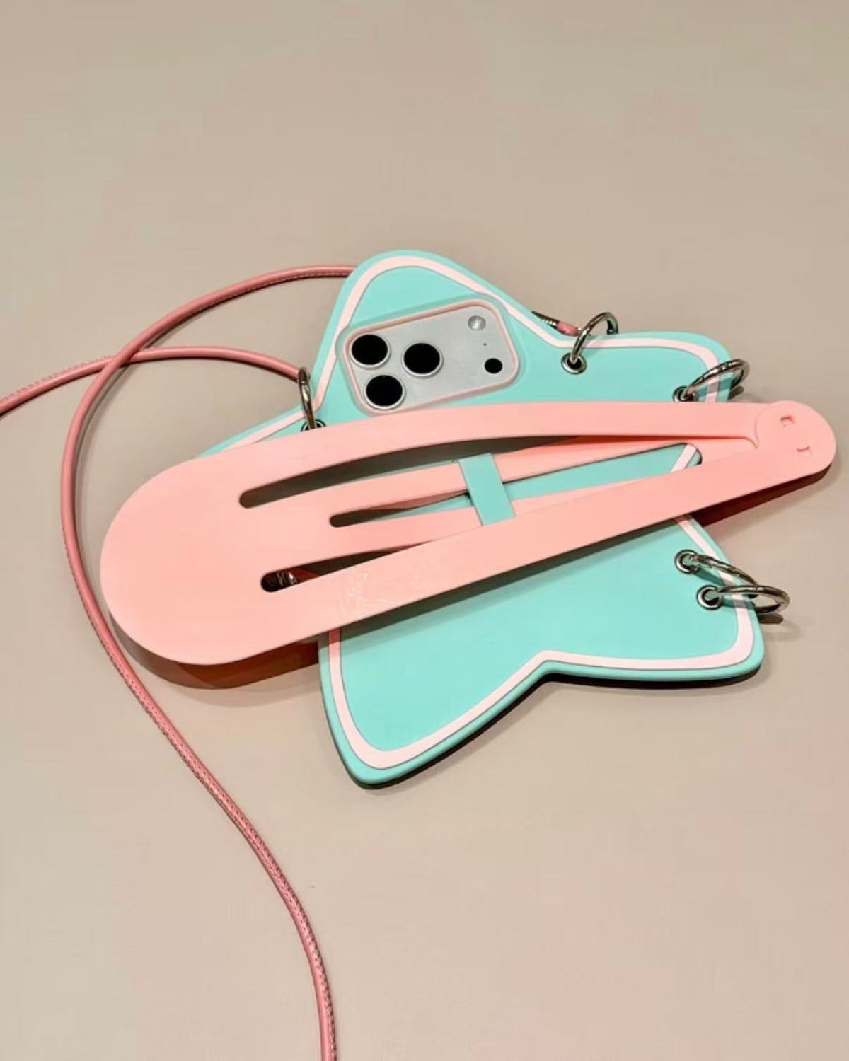 STAR HAIR CLIP SILICONE PHONE CASE – Cute Star Hair Clip Phone Cover