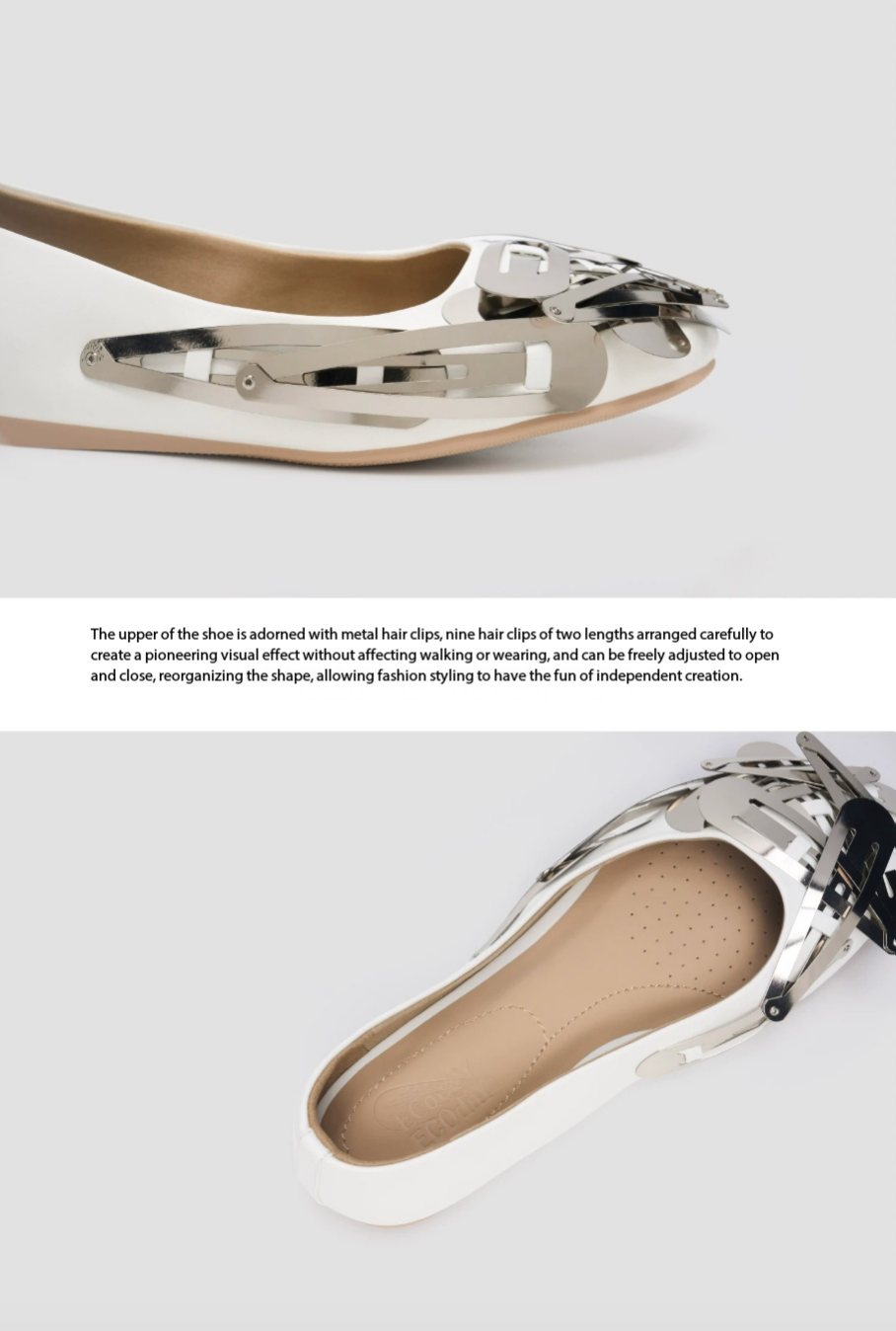Ecoday X MAELIN HAIR PIN Ballet Flats