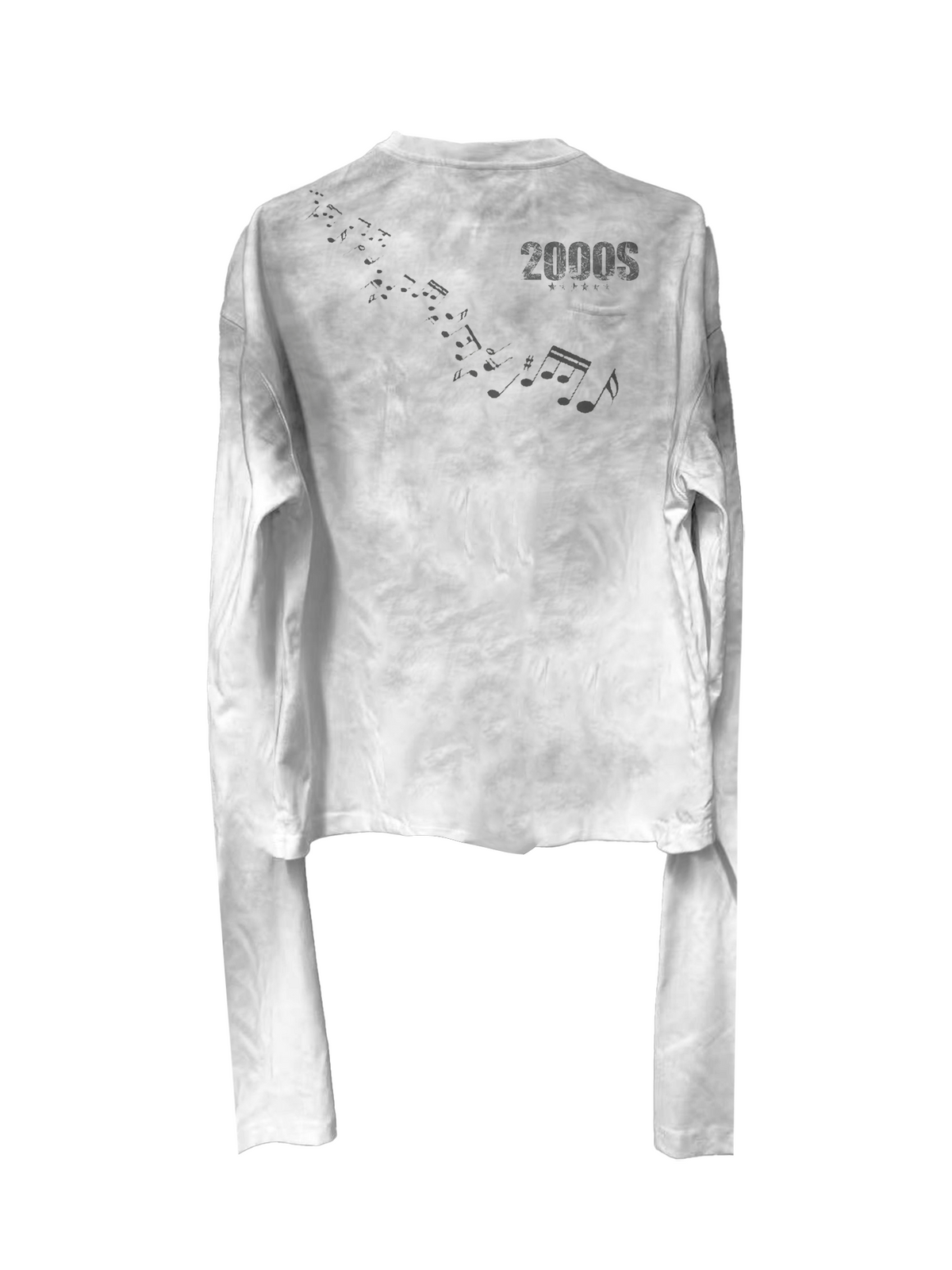 Washed and Aged Spray-Dirty Print Long Sleeve