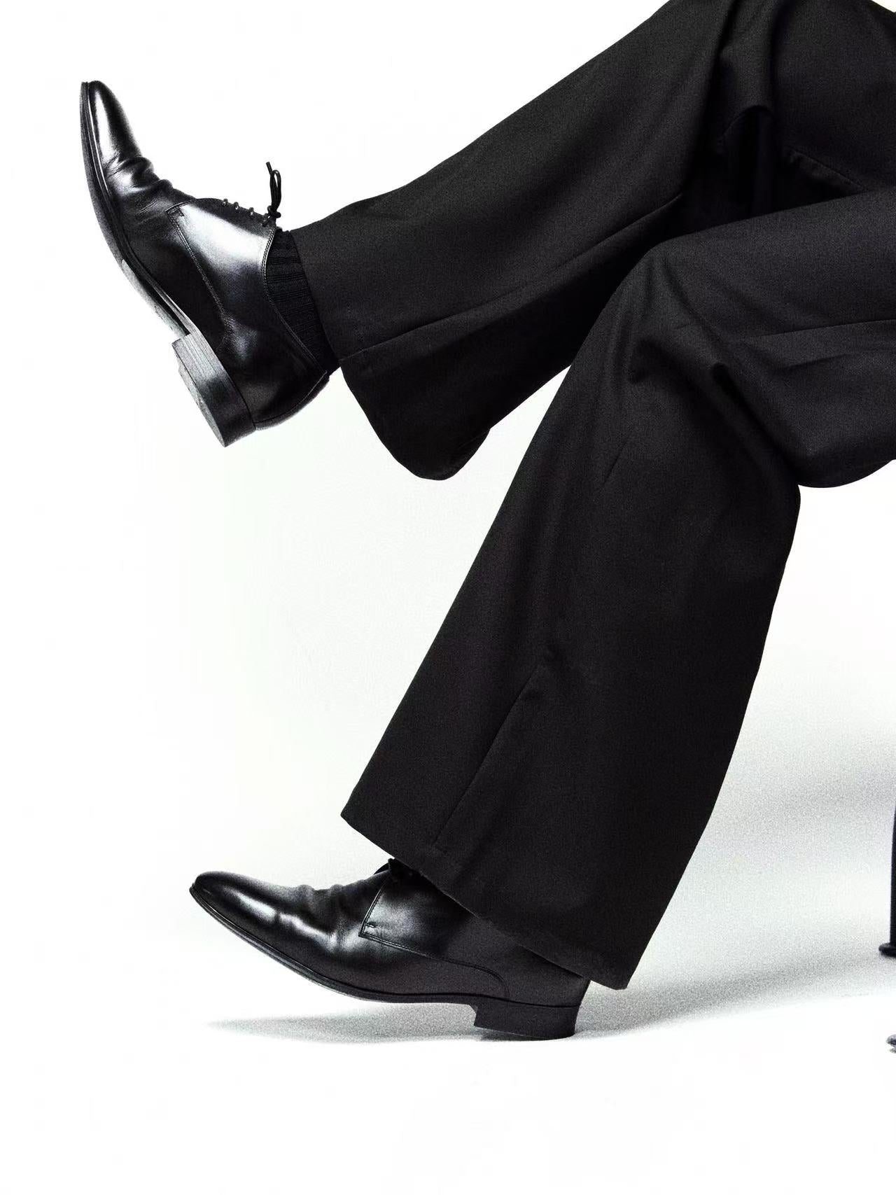 Lace-Up Pointed Derby Shoes