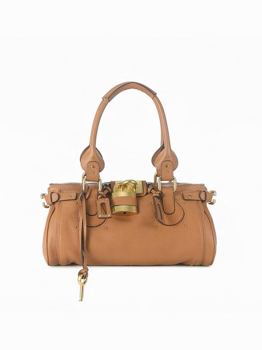 Padlock Leather Satchel Bag