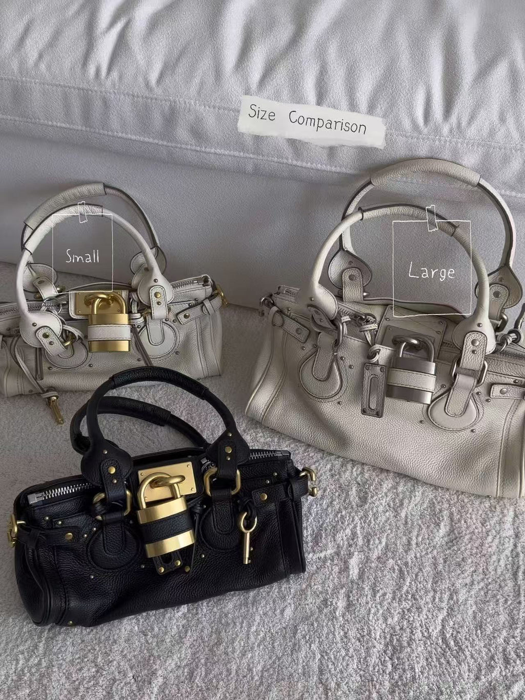 Padlock Leather Satchel Bag