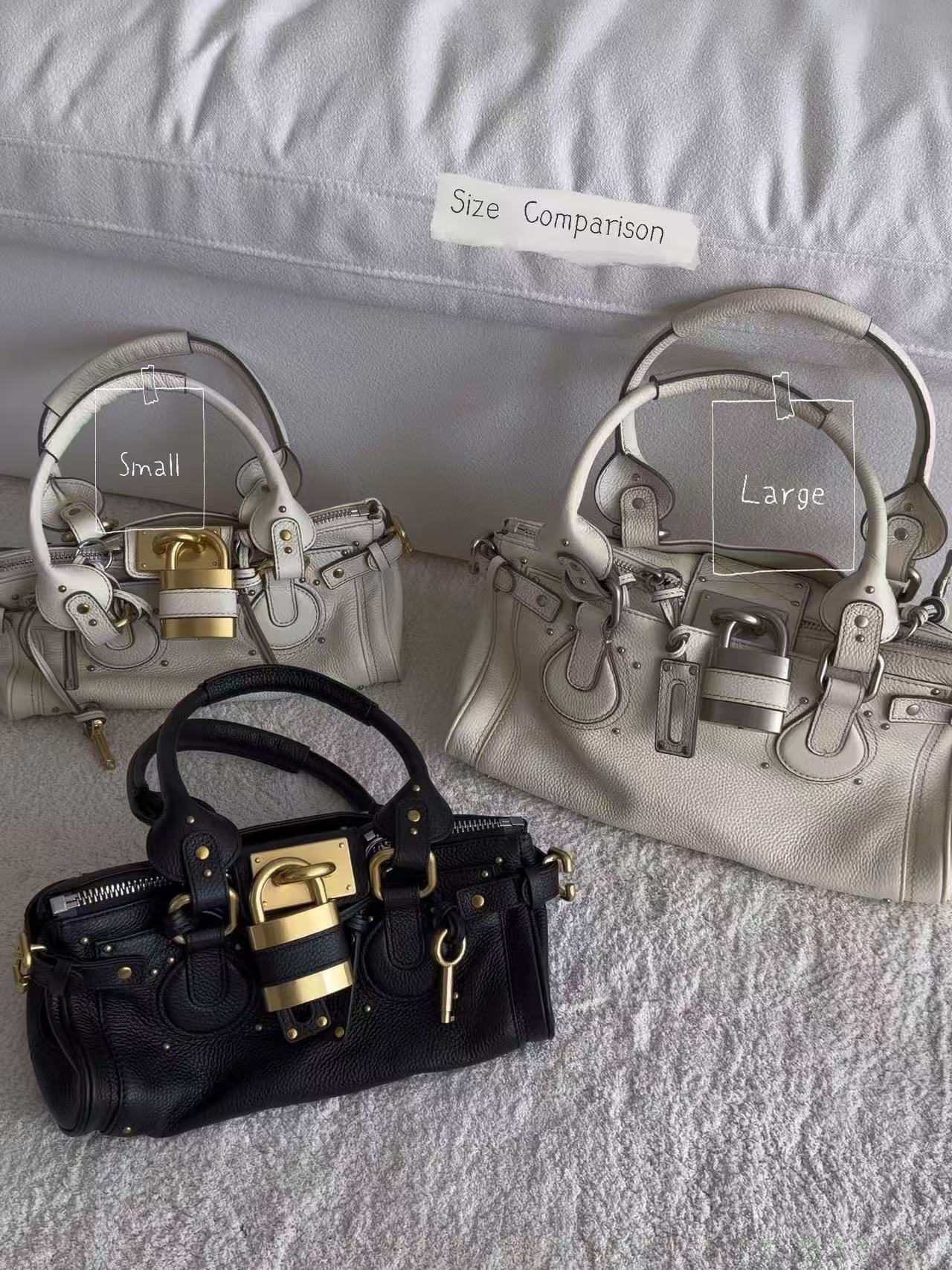 Padlock Leather Satchel Bag