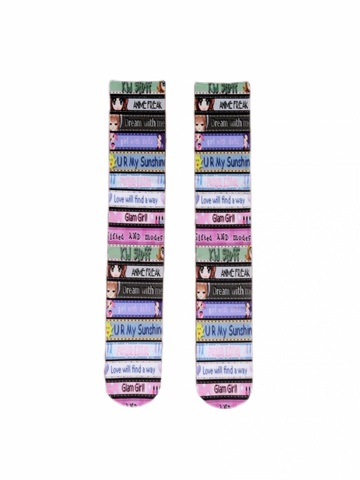 ACID VISION Velvet Knee-High Socks