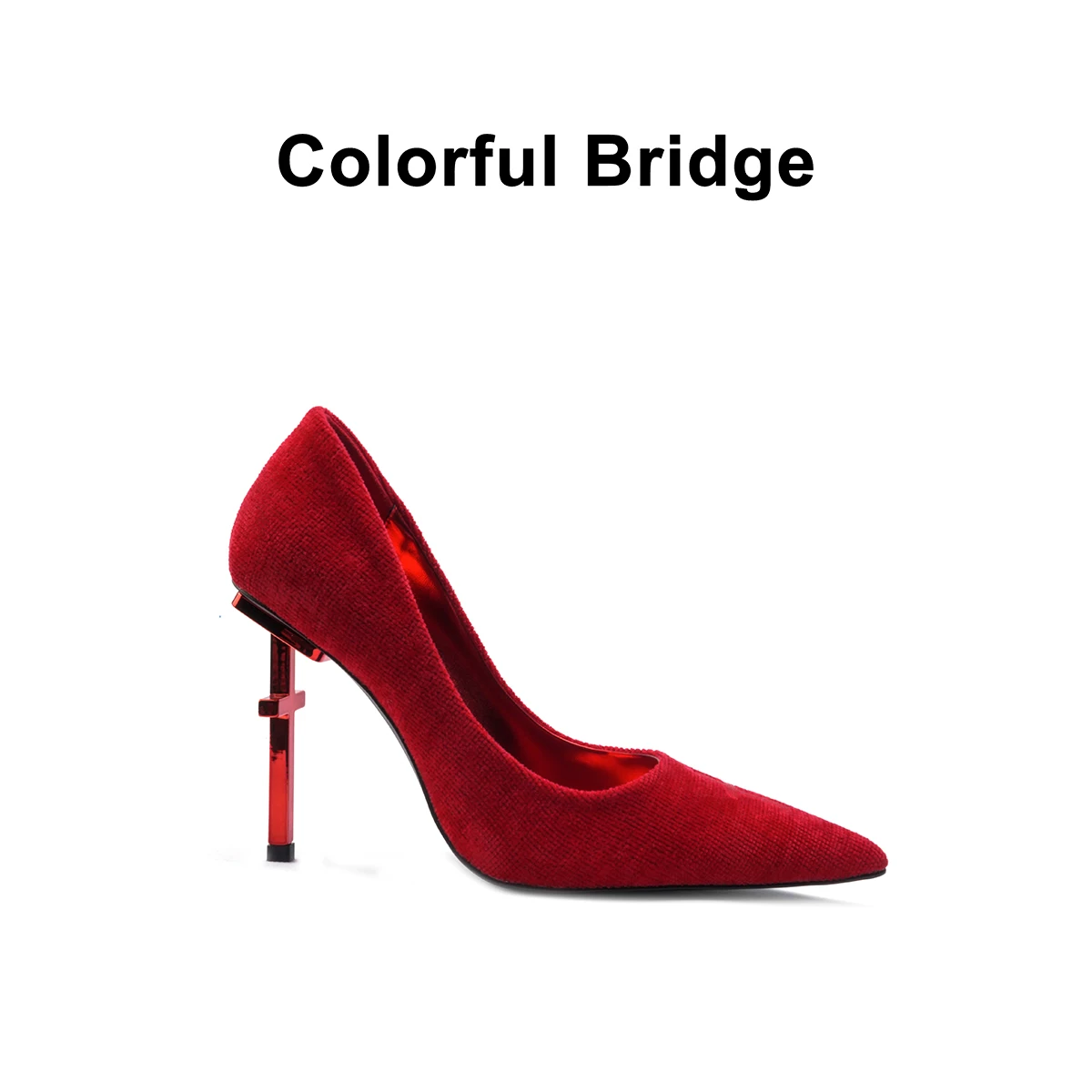 White Gothic Cross Heels
