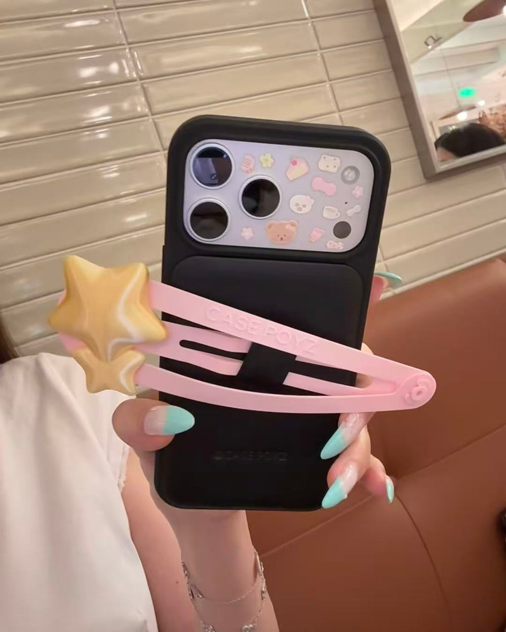 3D Star Hair Clip Phone Case
