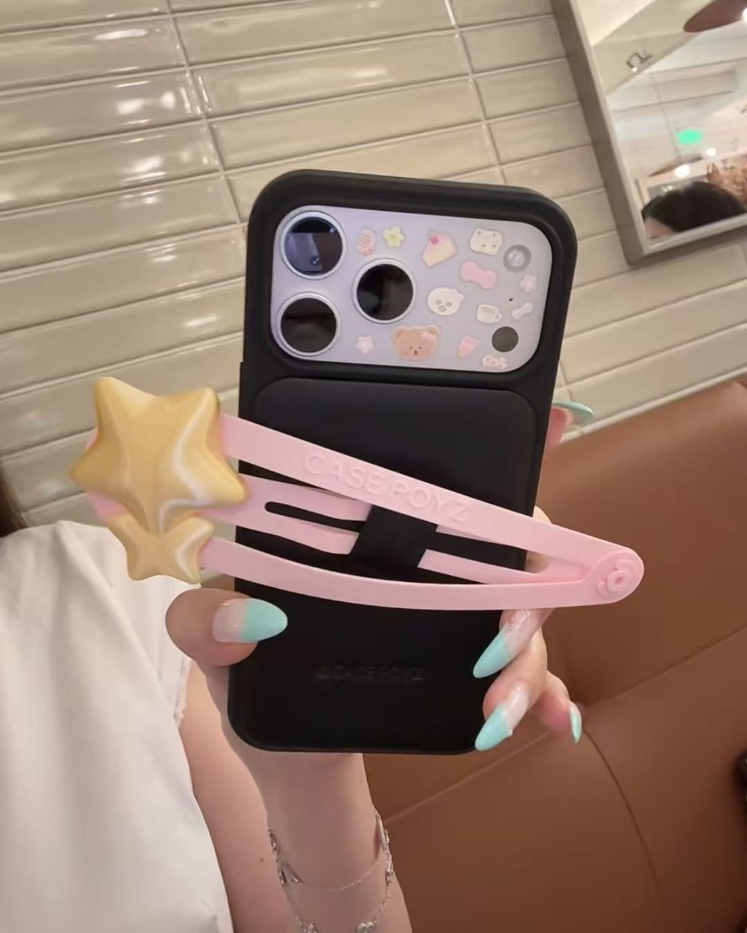 3D Star Hair Clip Phone Case