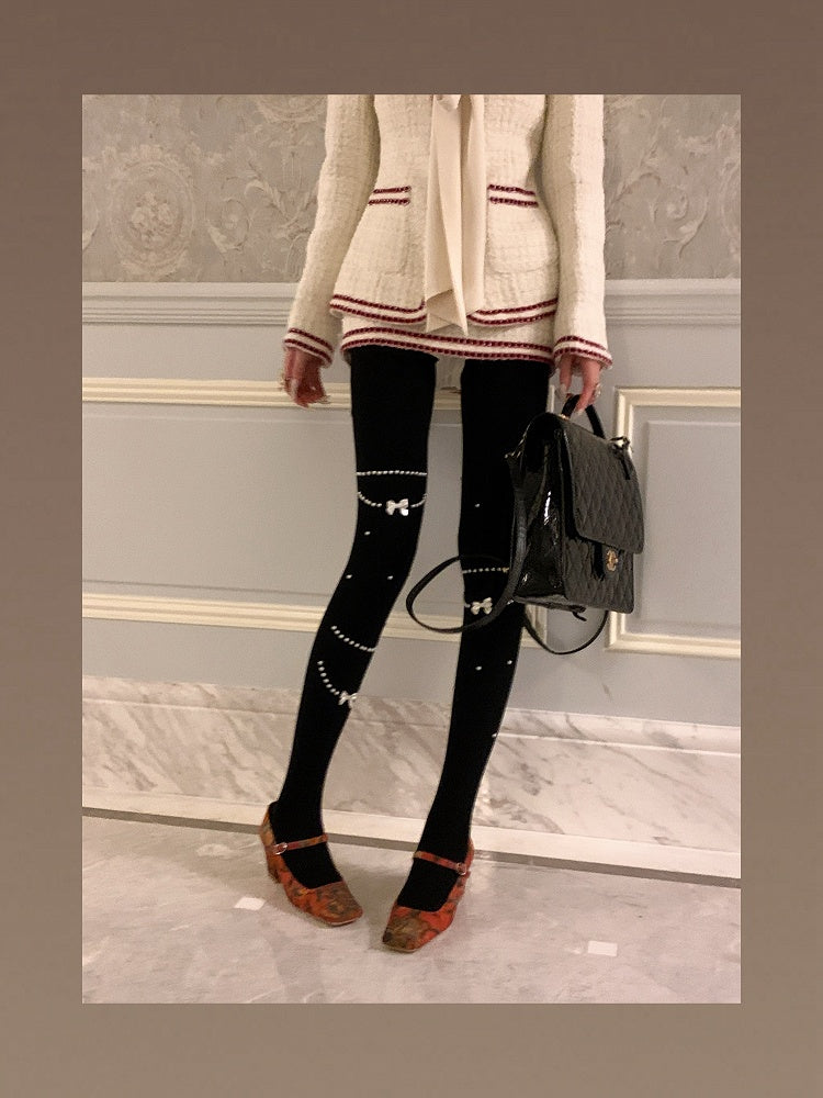 Bead Details Tights