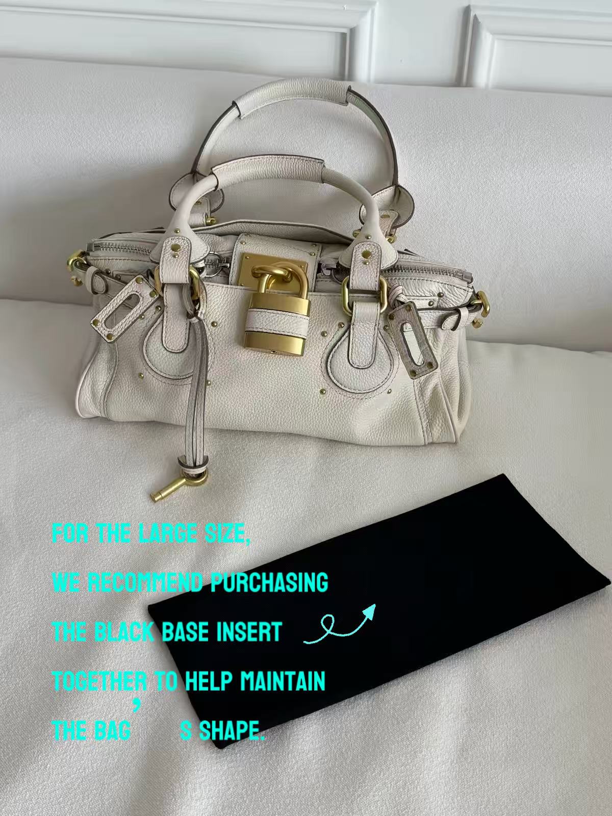 Padlock Leather Satchel Bag