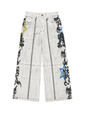 PAIKI Graffiti Dirty Dye Letter Pants