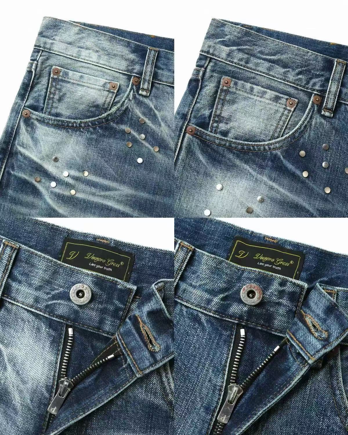 Frosted Glacier Fresh-Wash Distressed Whisker  Flare-Leg Jeans