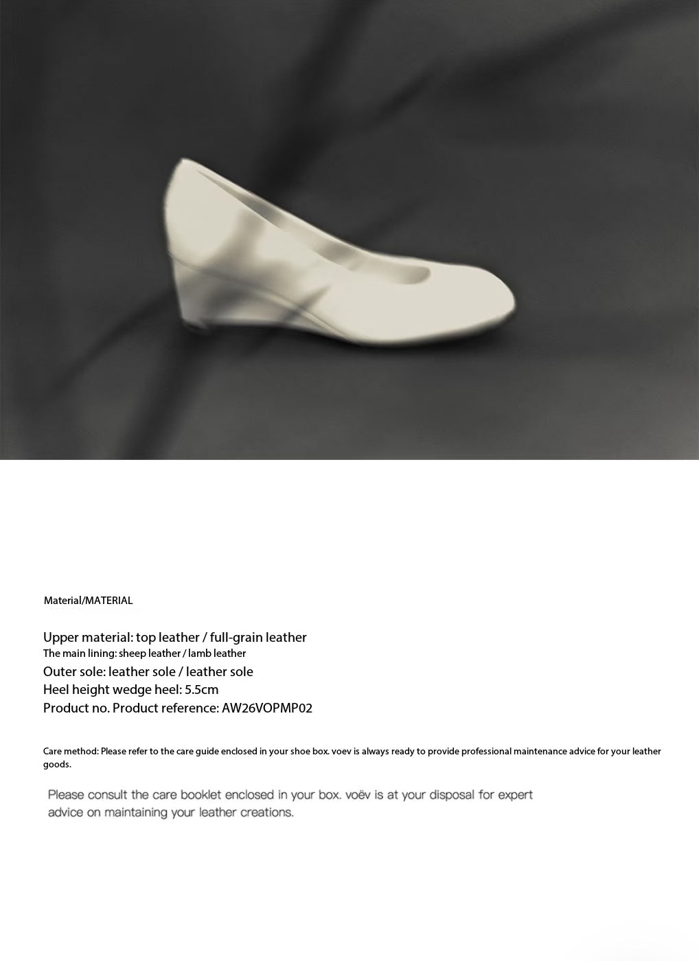 White Calfskin Wedge Heel Shoes