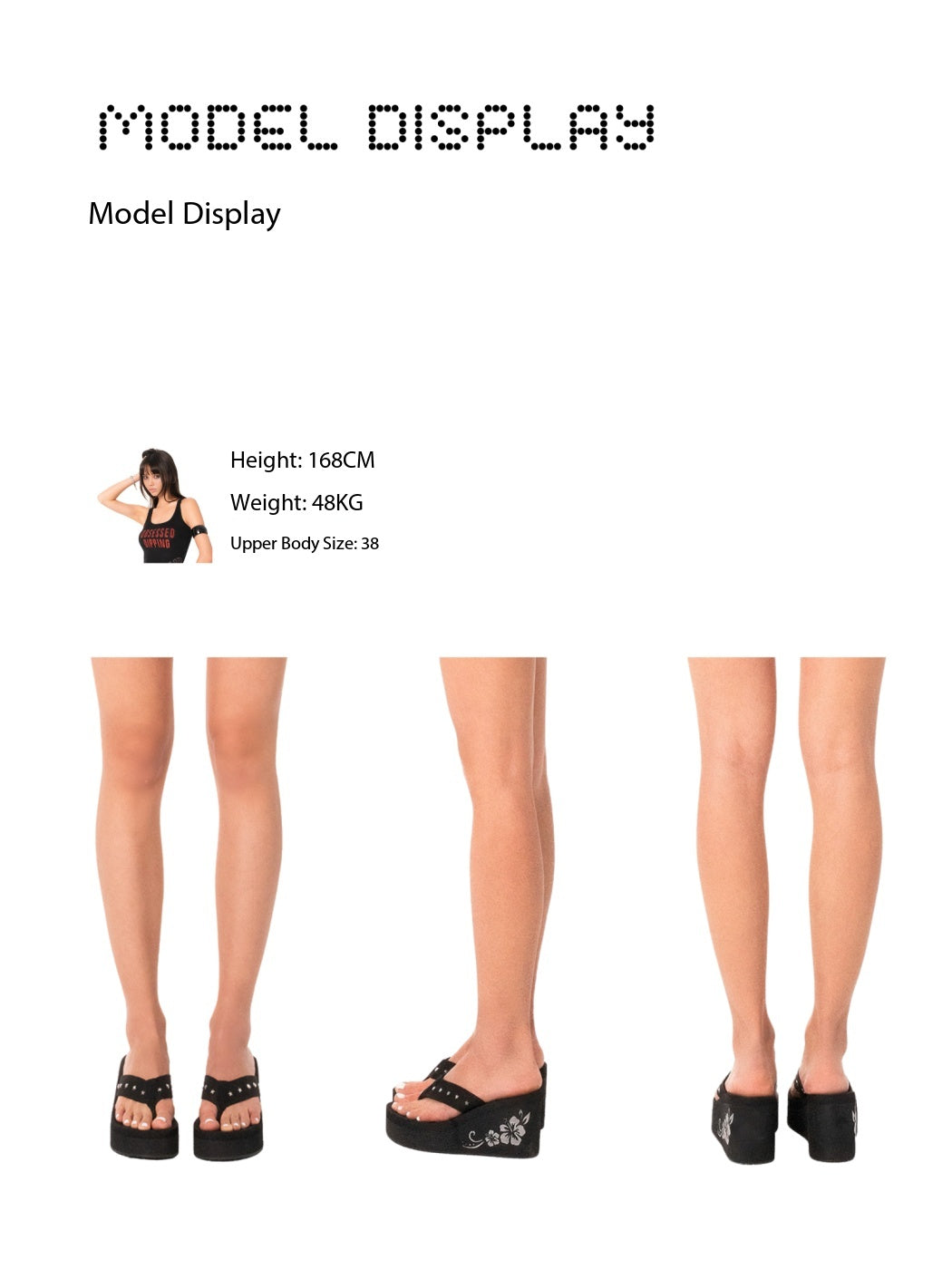 Ooops333 Y2K Star & Hibiscus Charm Platform Sandals | Retro Wedge Flip Flops