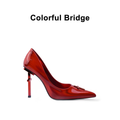 White Gothic Cross Heels