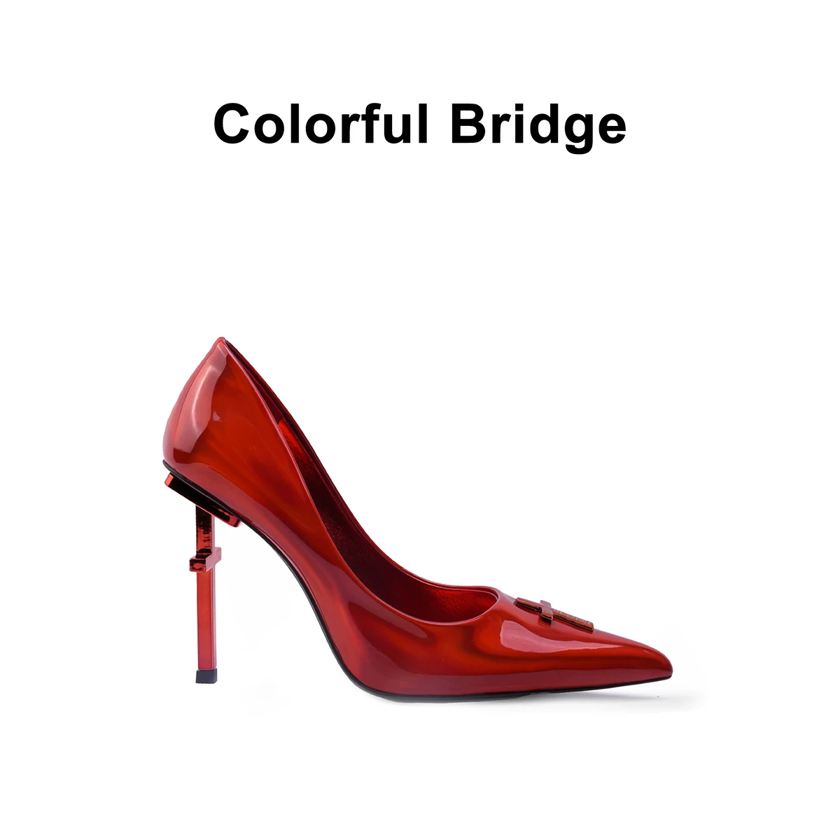 White Gothic Cross Heels