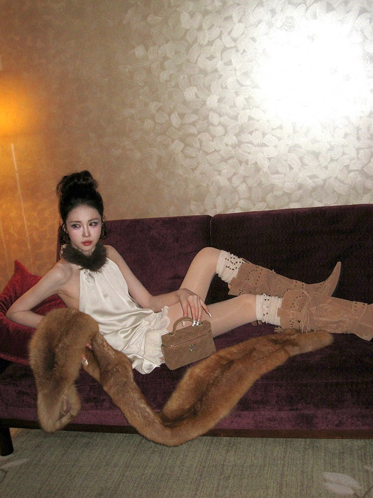 Silver Studded Opaque Stockings