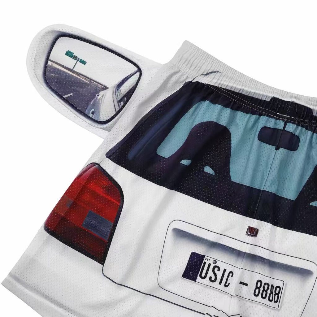 USIC | CAR PRINT MESH BASKETBALL SHORTS