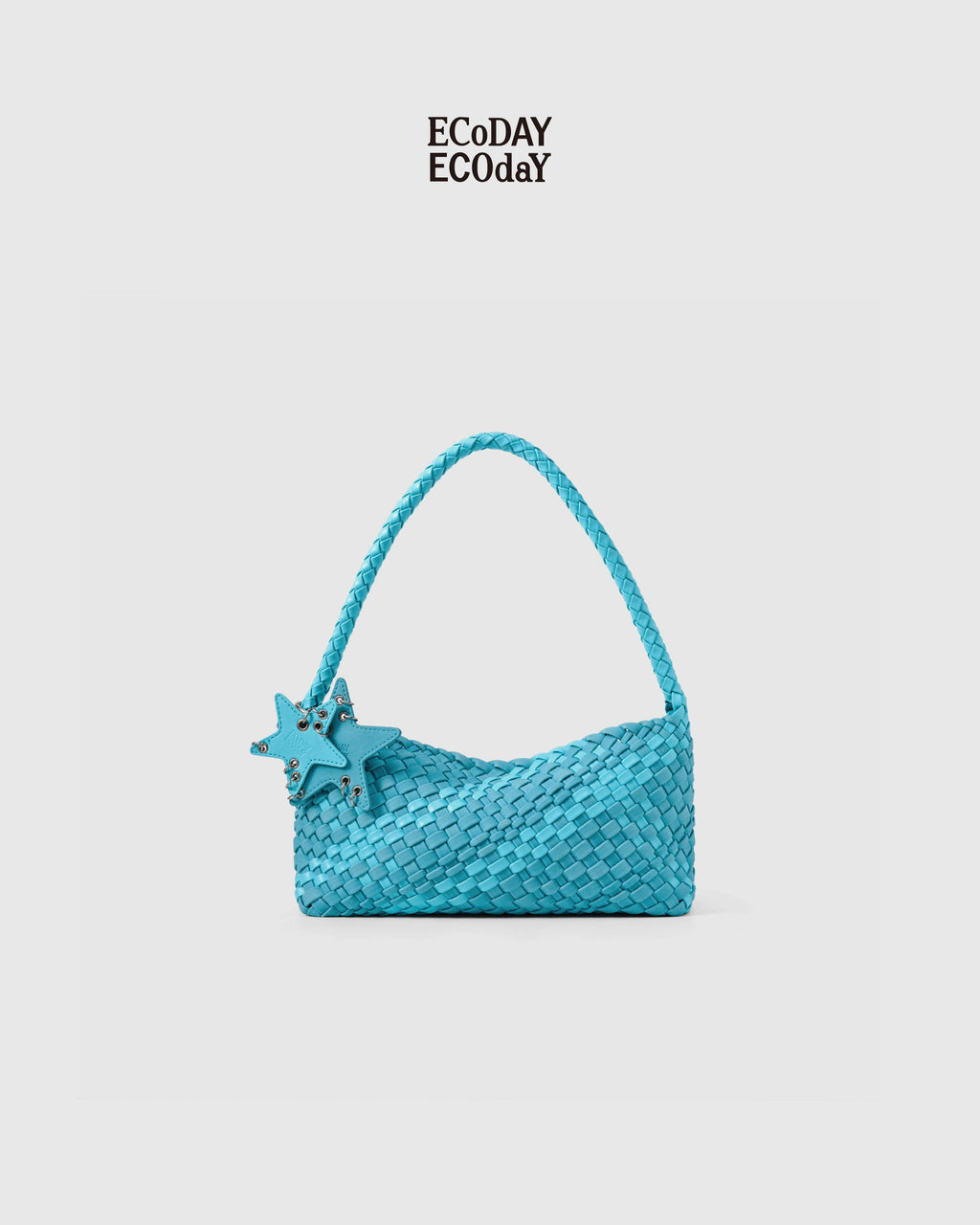 Woven Underarm Bag - Turquoise