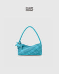 Woven Underarm Bag - Turquoise