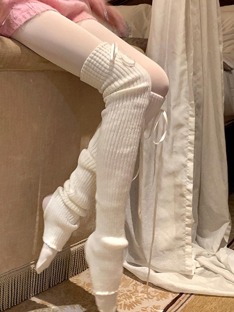 Self-Tie Strap Over-Knee Leg Warmers
