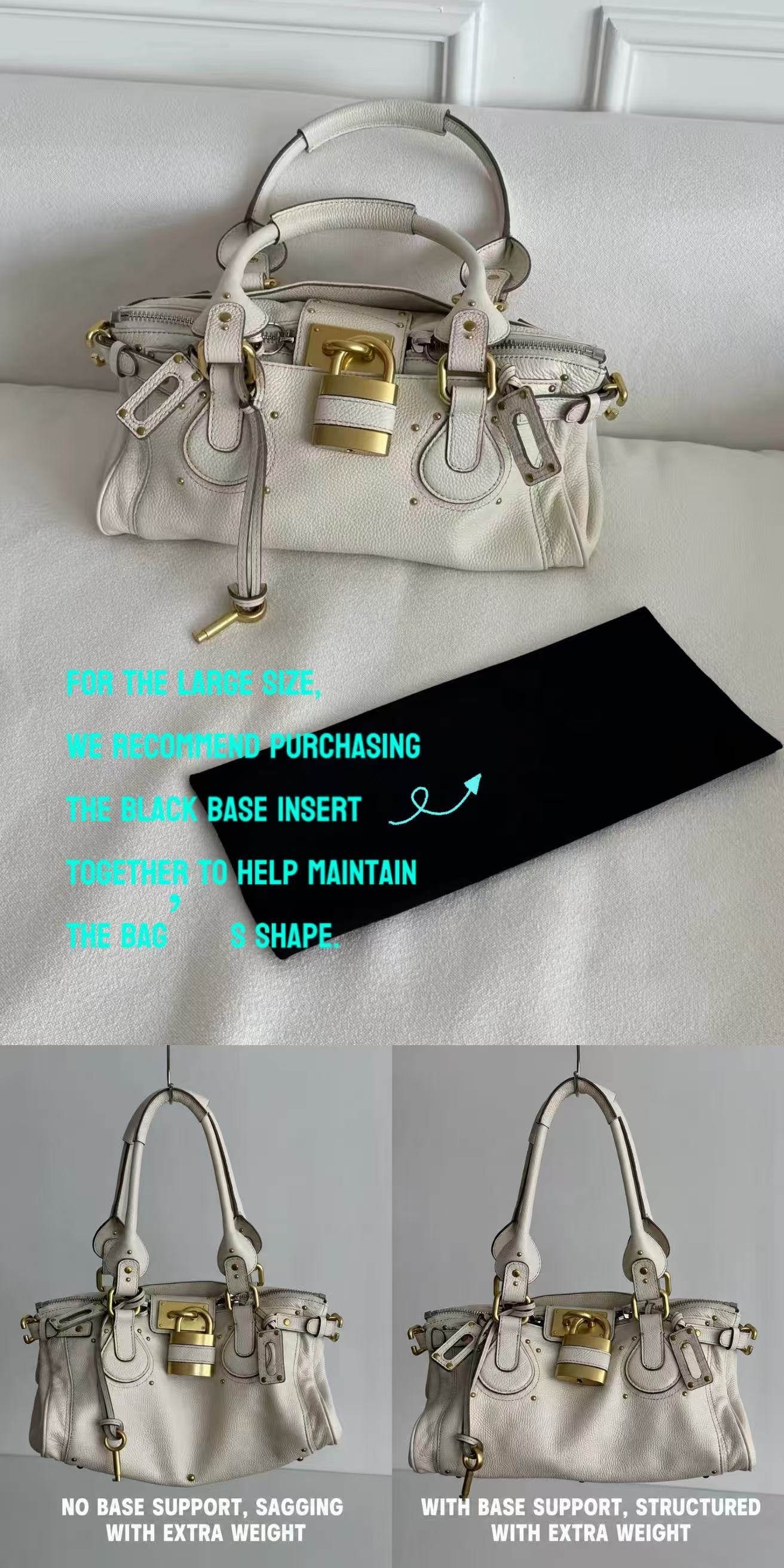 Padlock Leather Satchel Bag