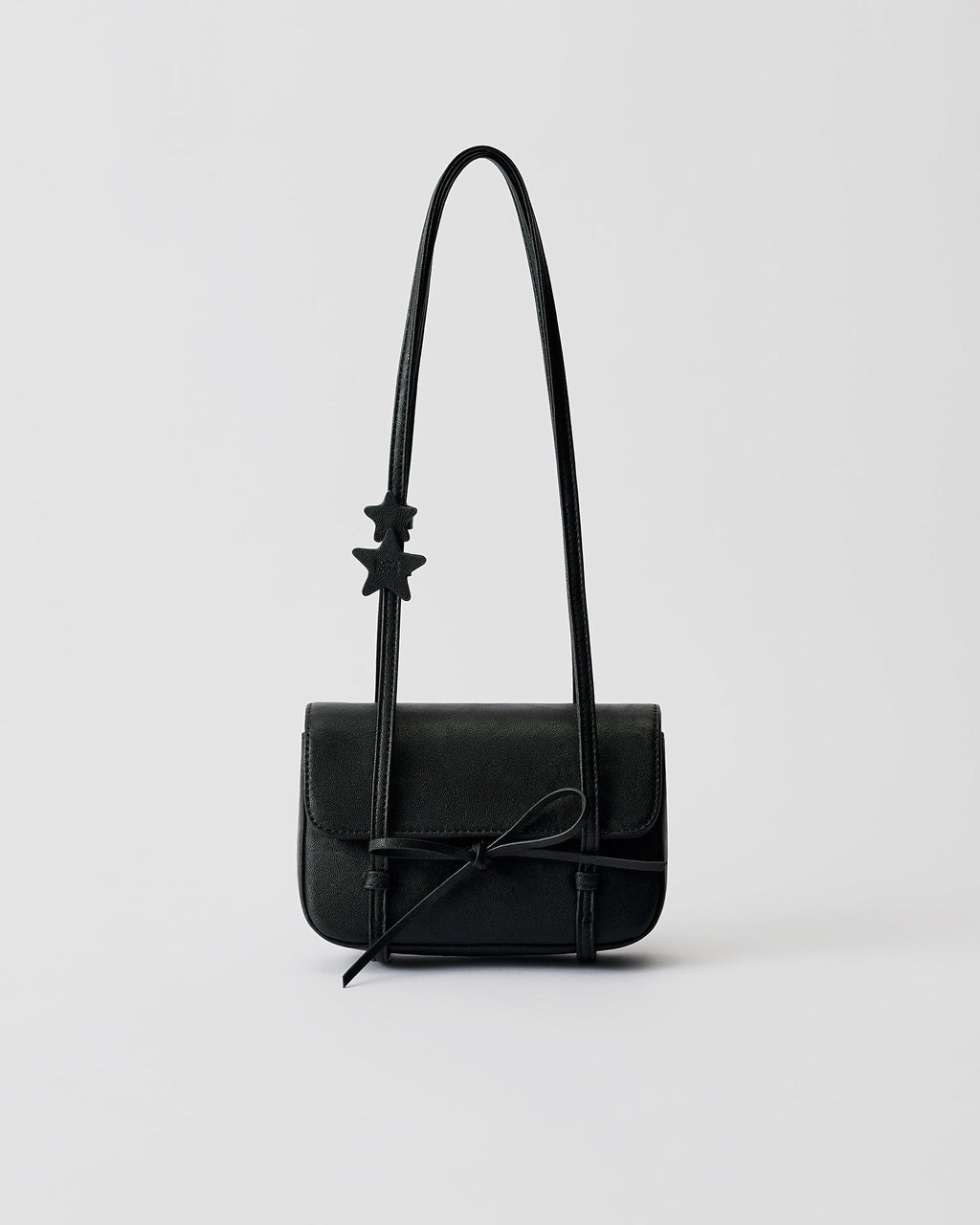 Mini Bow Shoulder Bag black color detail image