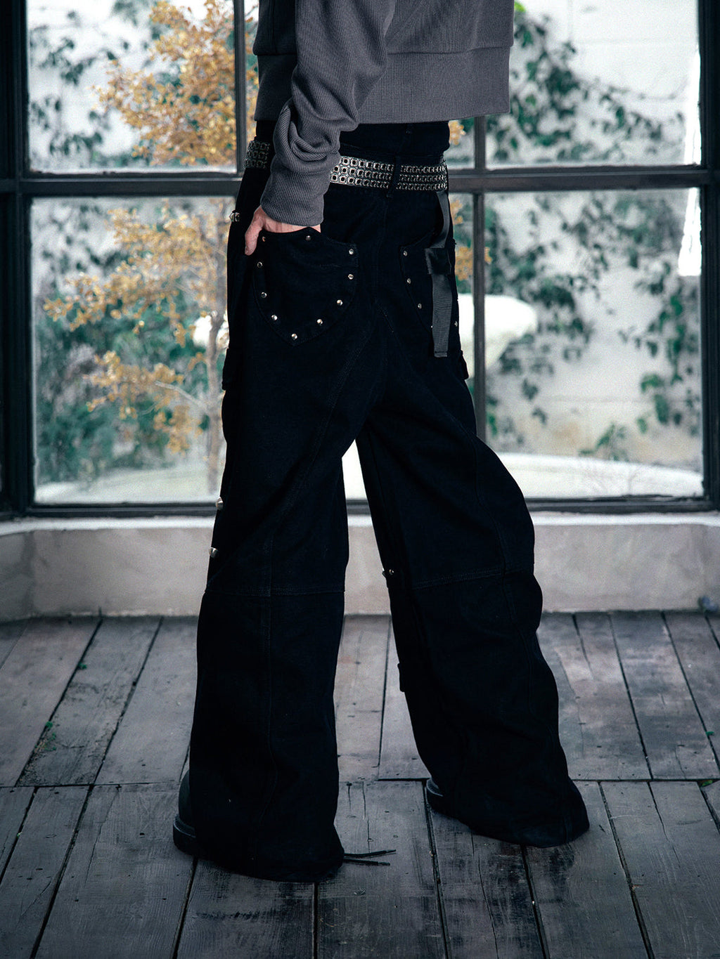 PAIKI Studded Work Pants