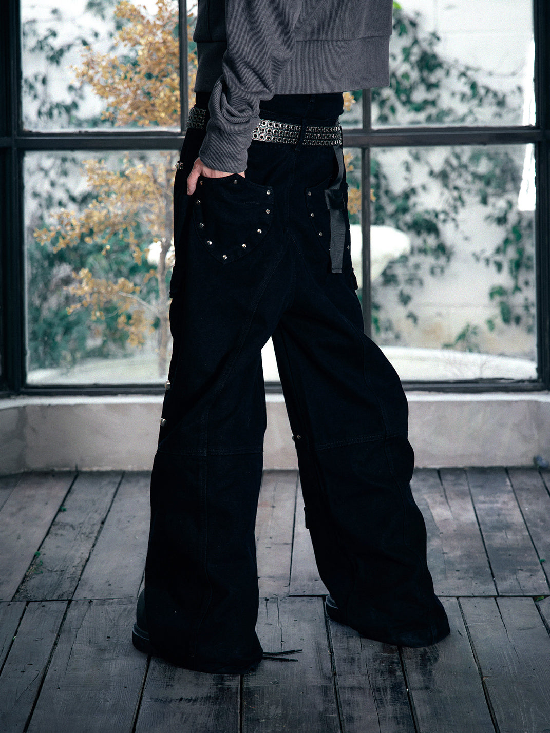 PAIKI Studded Work Pants