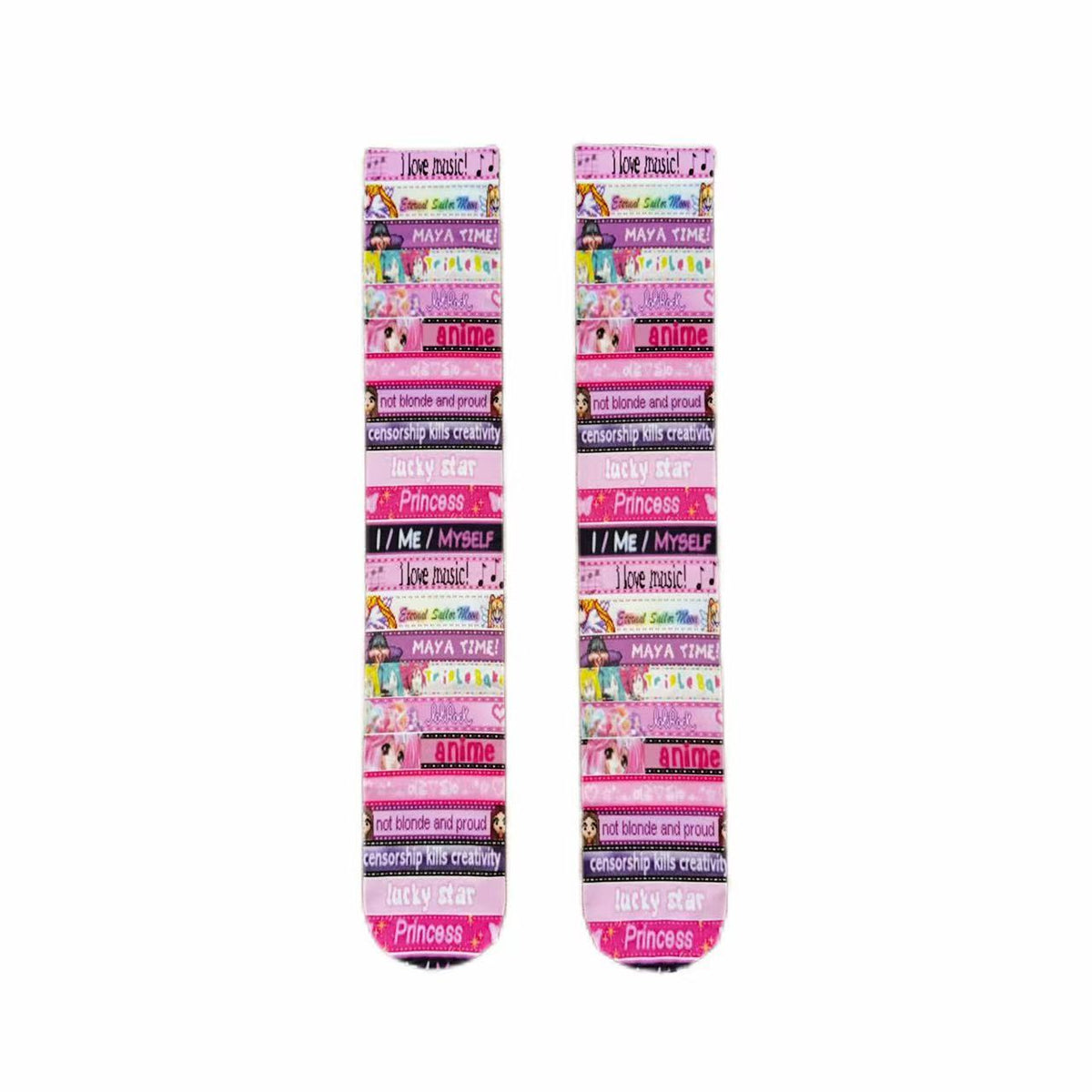 ACID VISION Velvet Knee-High Socks