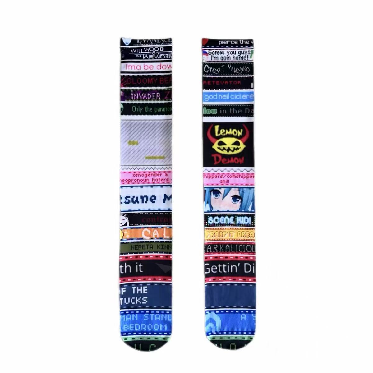 ACID VISION Velvet Knee-High Socks