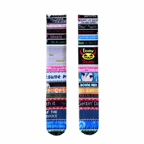 ACID VISION Velvet Knee-High Socks